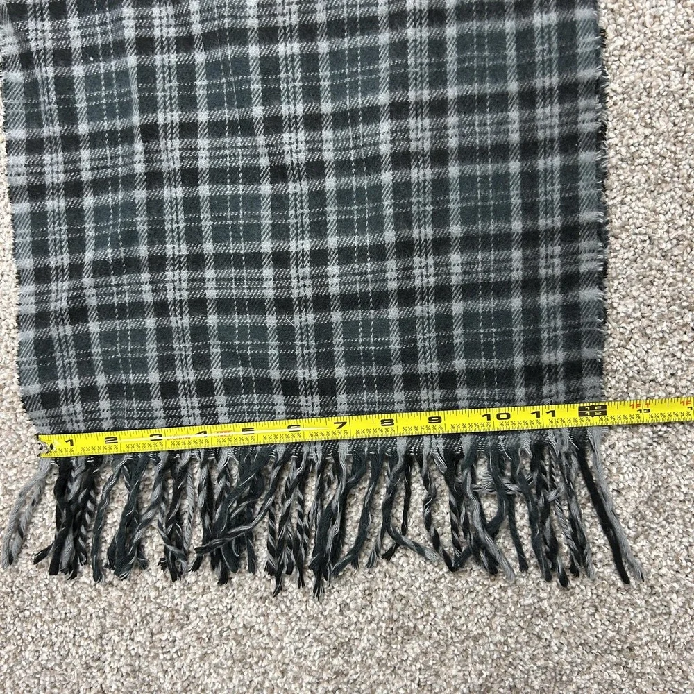 Rectangle Scarf Womens One Size Green Plaid 100% Cashmere Made In Scotland